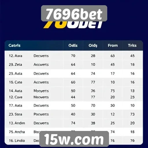 Comparação de odds no 7696bet com concorrentes